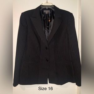 Black Pin striped blazer.